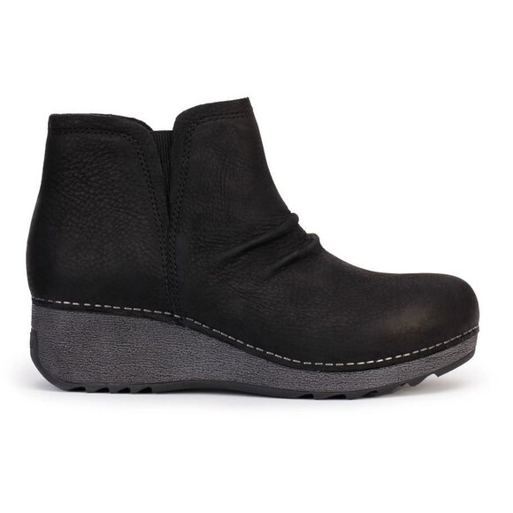 Dansko Shoes - Dansko Caley Milled Nubuck Black Leather Wedge Bootie Shoes Sz 41 (US 10.5-11)